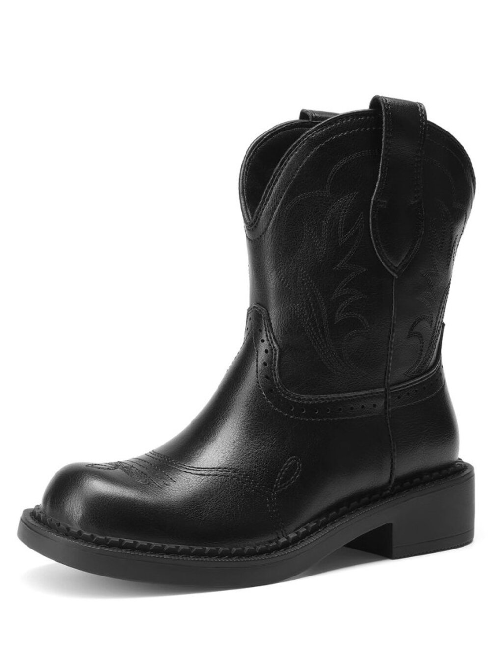 Cowboy Cowgirl Mid Calf Boots for Women